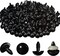 160-Piece 14mm Black Plastic Safety Eyes with Washers – Perfect for Amigurumi, Crochet Dolls, Plush Toys & DIY Crafts